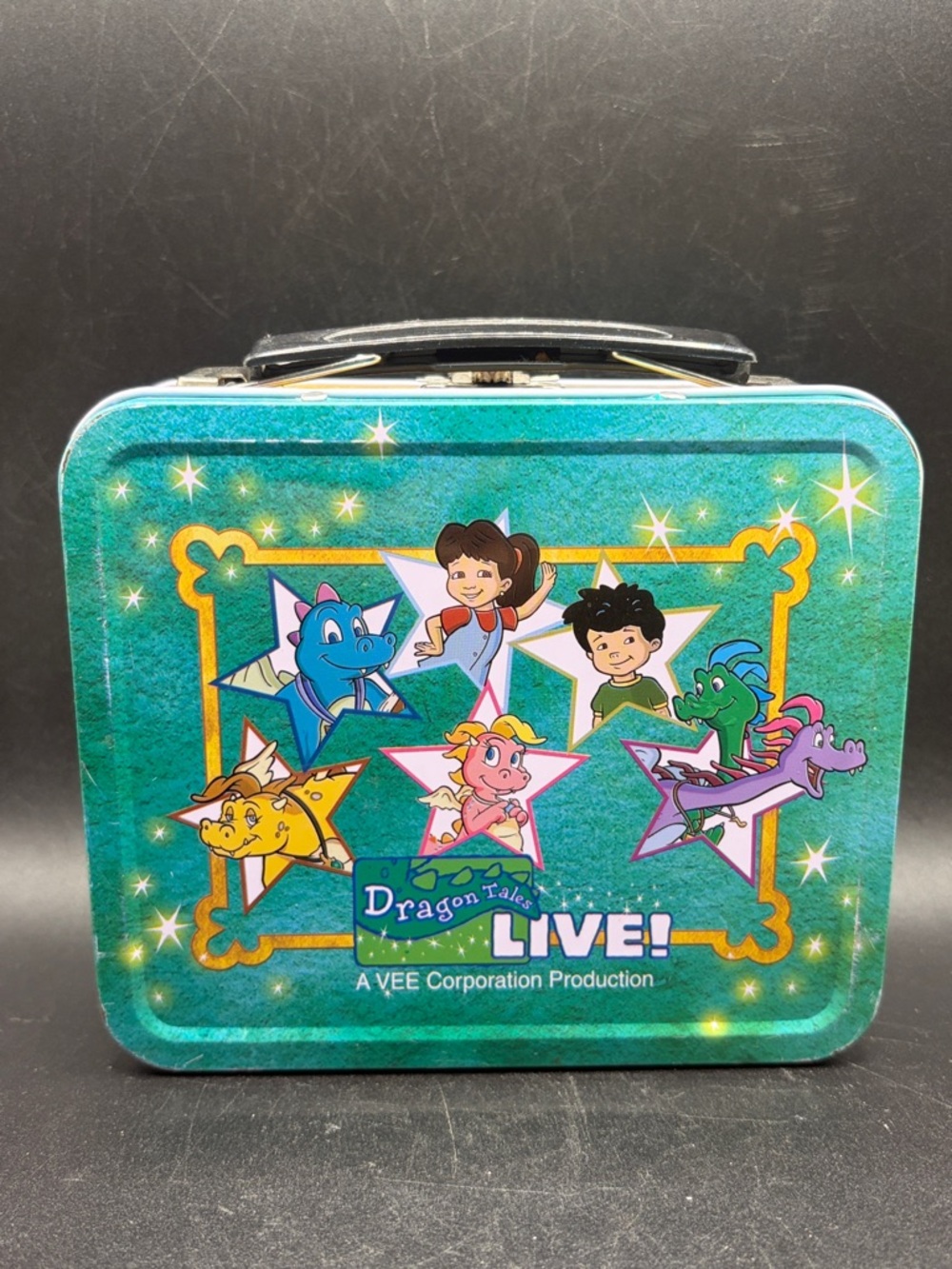 2002 Dragon Tales Live Metal Top Handle Mini Lunchbox Accessory Collectible Y2K